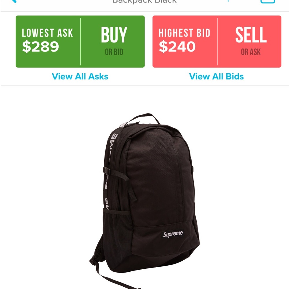 SS18 supreme backpack